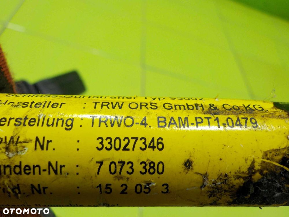 BMW X3 E83 05r zapinka pasa prawa przod 7073380 - 8