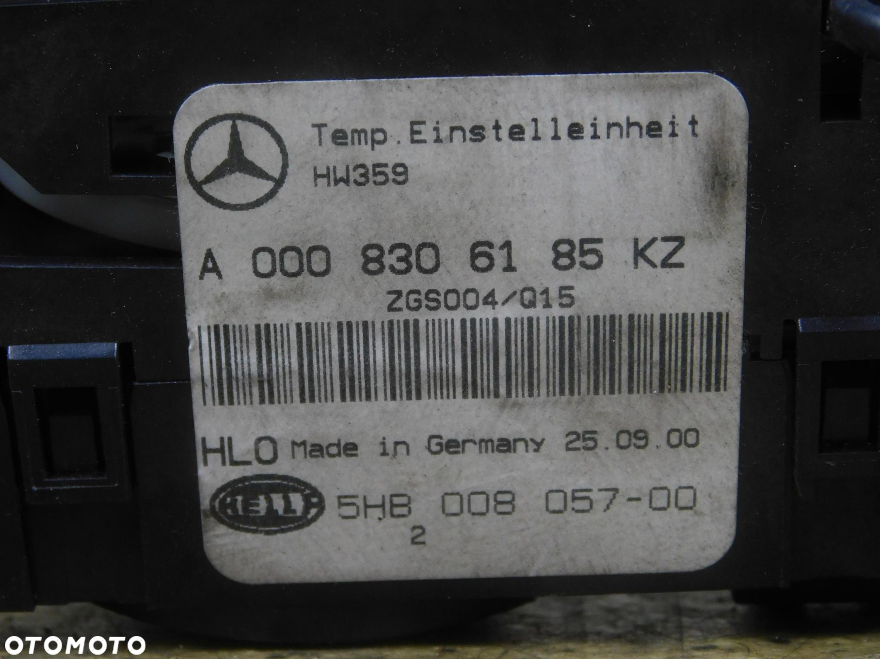 A0008306185Kz Panel Sterowania Nawiewem Mercedes Vito 638 2.2 Cdi Lift - 4