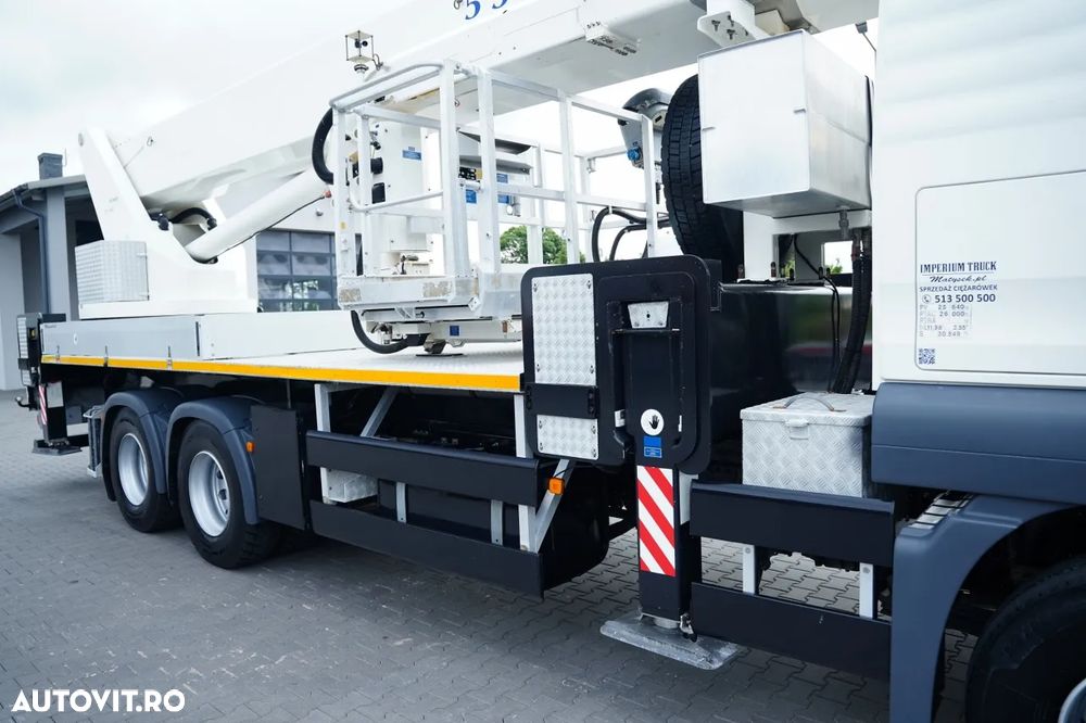 MAN TGS 26.400 / Platformă de lucru aeriană / 6x4 / PALFINGER WT 530 / ÎNĂLȚIME DE LUCRU 53 M / / CAPACITATE DE RIDICARE 600 KG - 5 PERSOANE / MANUALĂ - 22