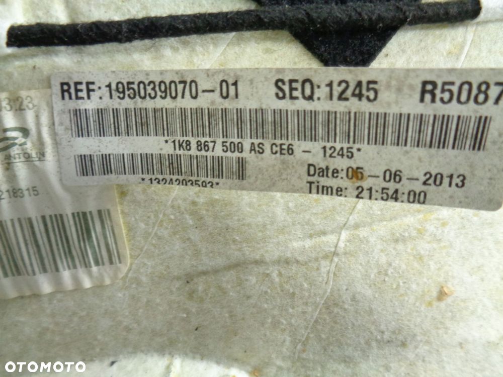 vw scirocco podsufitka czarna odsłony komplet 1k8867500as 08r> - 8
