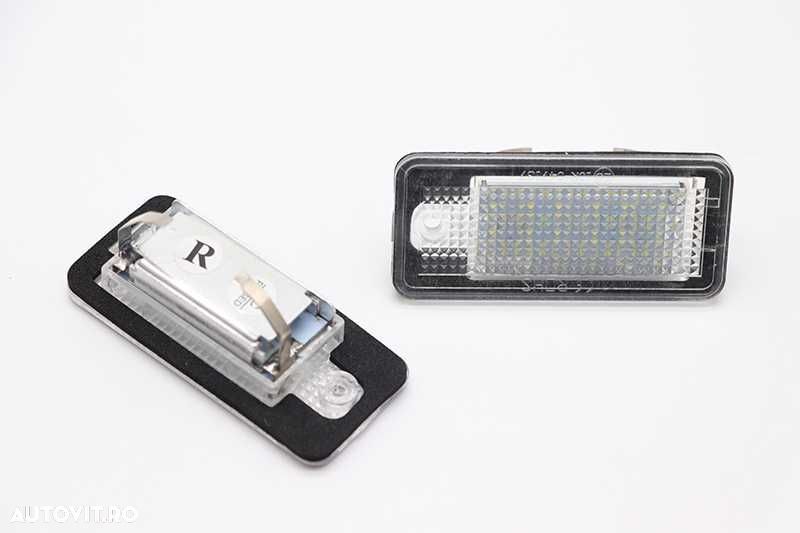 Set 2 Lampi Numar Inmatriculare Portbagaj LED AUDI A3 A4 A6 A8 Q7 RS4 - 1