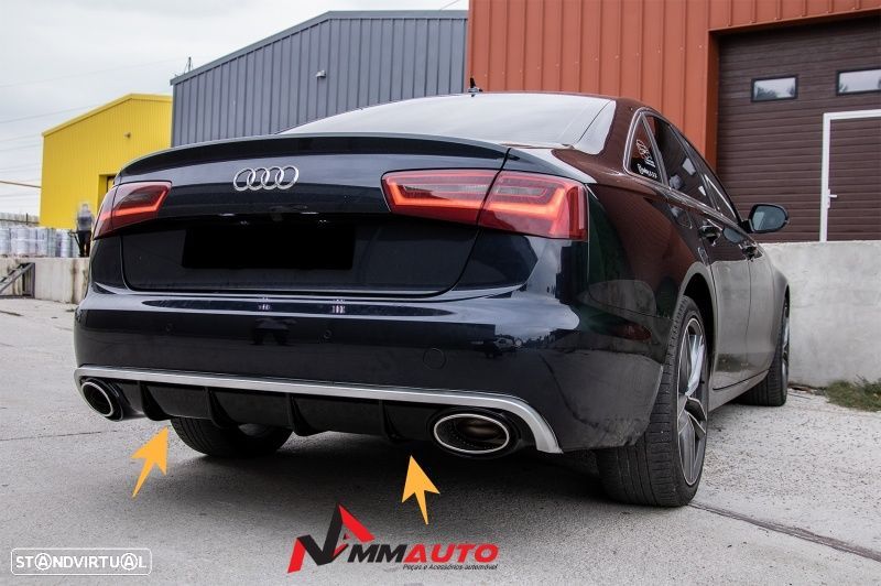 Difusor Traseiro AUDI A6 C7 4G (2010-2014) Look RS6 - 1