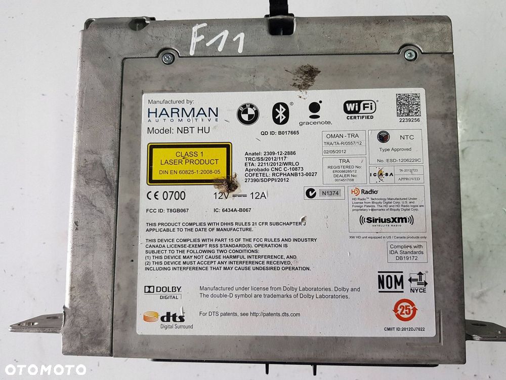 BMW 5 F11 F10 09-13r RADIO NAWIGACJA HARMON 681994301 - 2