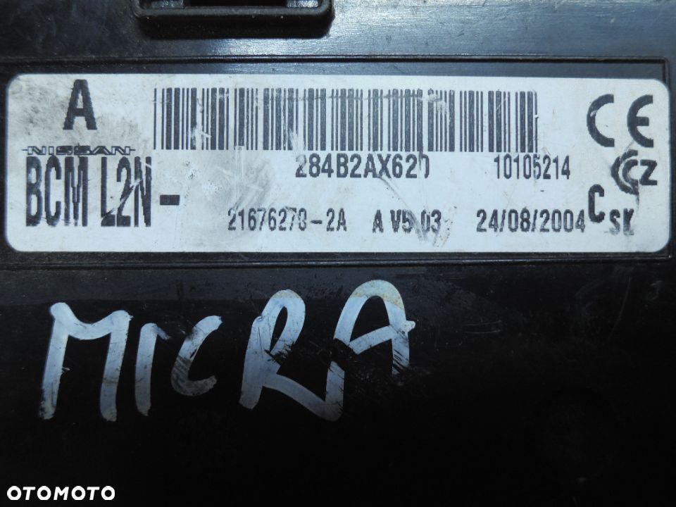 MODUŁ BCM Nissan MICRA K12 02-07 284B2AX620 - 2