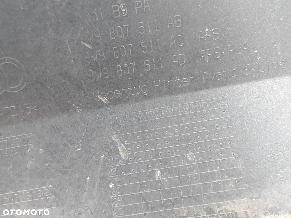 ZDERZAK TYLNY TYL AUDI A4 B9 S LINE LIFT KOMBI 8W9807511AB - 13