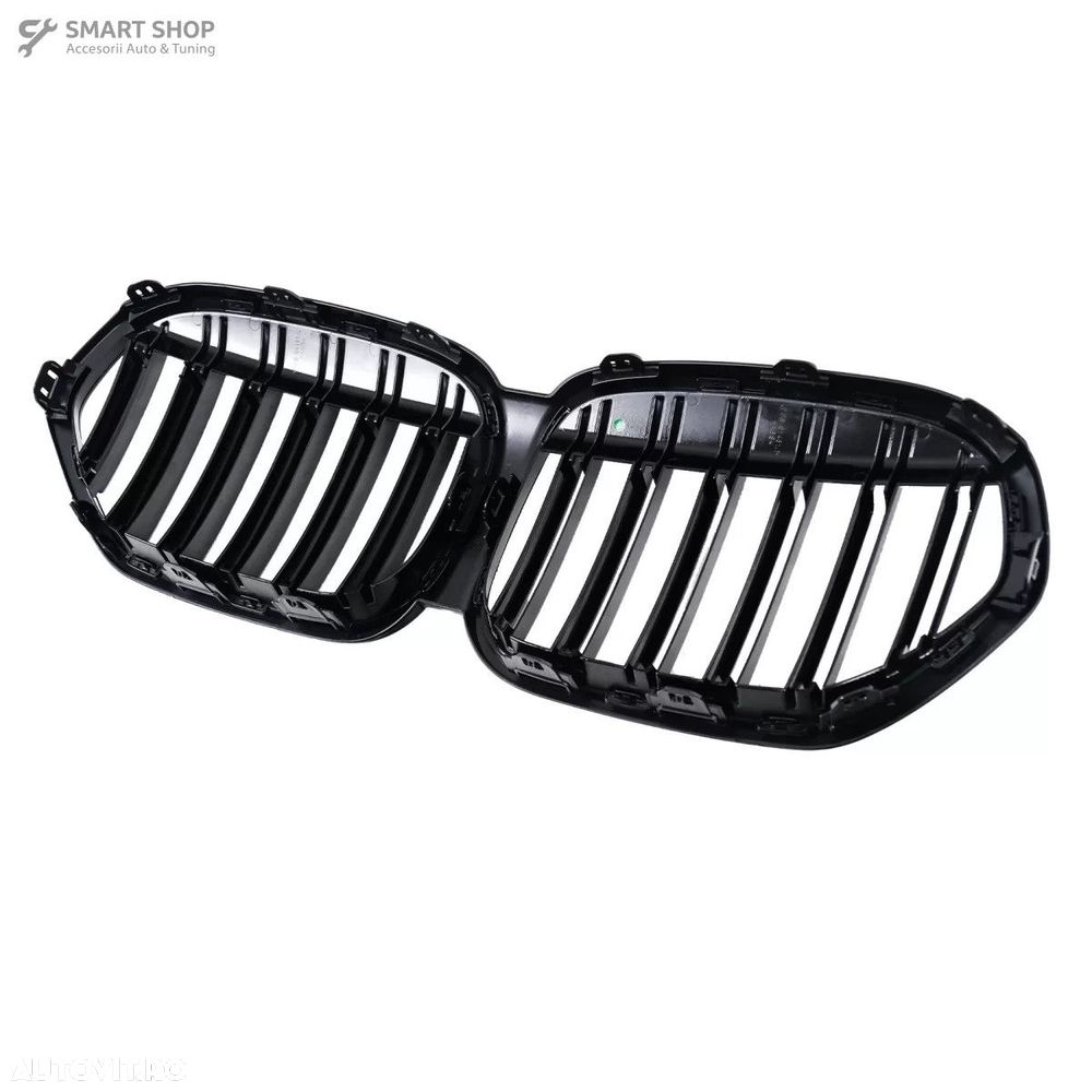 Grila Centrala BMW X1 SUV F48 LCI (2020-2022) Duble Negru Lucios - 8