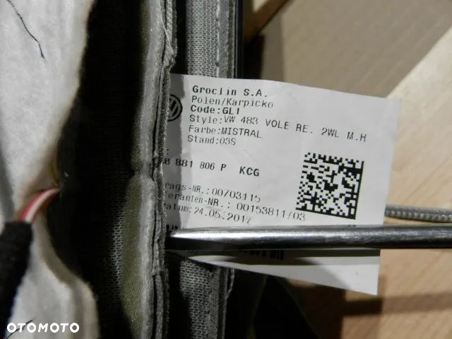 FOTEL FOTELE KANAPA SIEDZISKO PRAWE POSZYCIE TAPICERKA SKORA ALCANTARA MISTRAL KCG VOLKSWAGEN ARTEON 3G8 ORYGINAŁ - 18