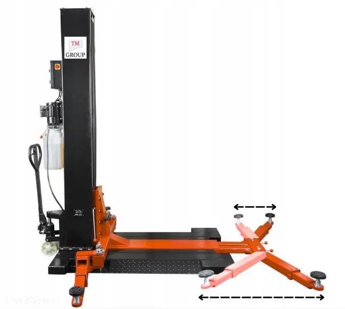 Podnośnik jednokolumnowy 2,8T mobilny automat, samochodowy - 6