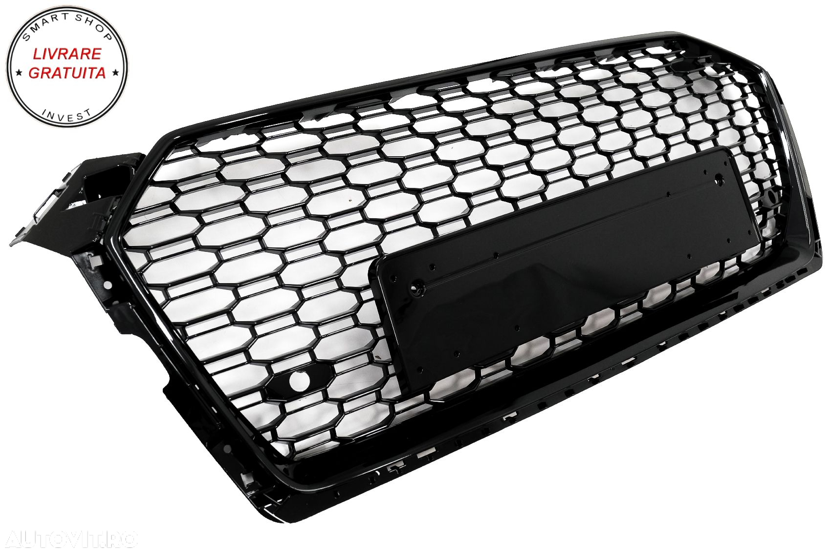 Grila Centrala Audi A5 F5 (2017-2019) RS Design Negru Lucios- livrare gratuita - 4