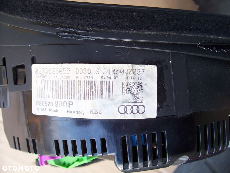 AUDI A4 B7 2.5TDI LICZNIK 168TYS. PRZEB. 0263626055 8E0920900P EU. - 5
