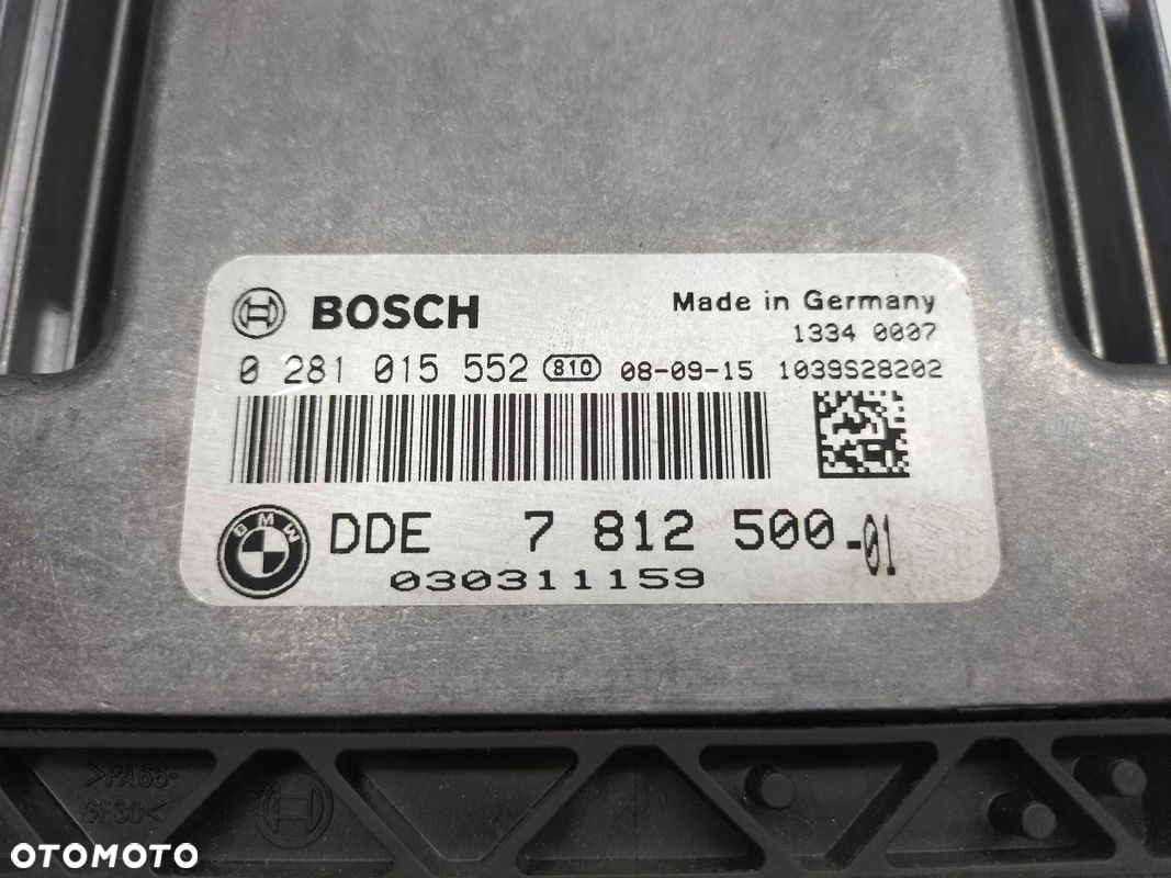 KOMPUTER STEROWNIK SILNIKA DDE BMW E87 E90 E60 2.0 D N47 0281015552 - 3