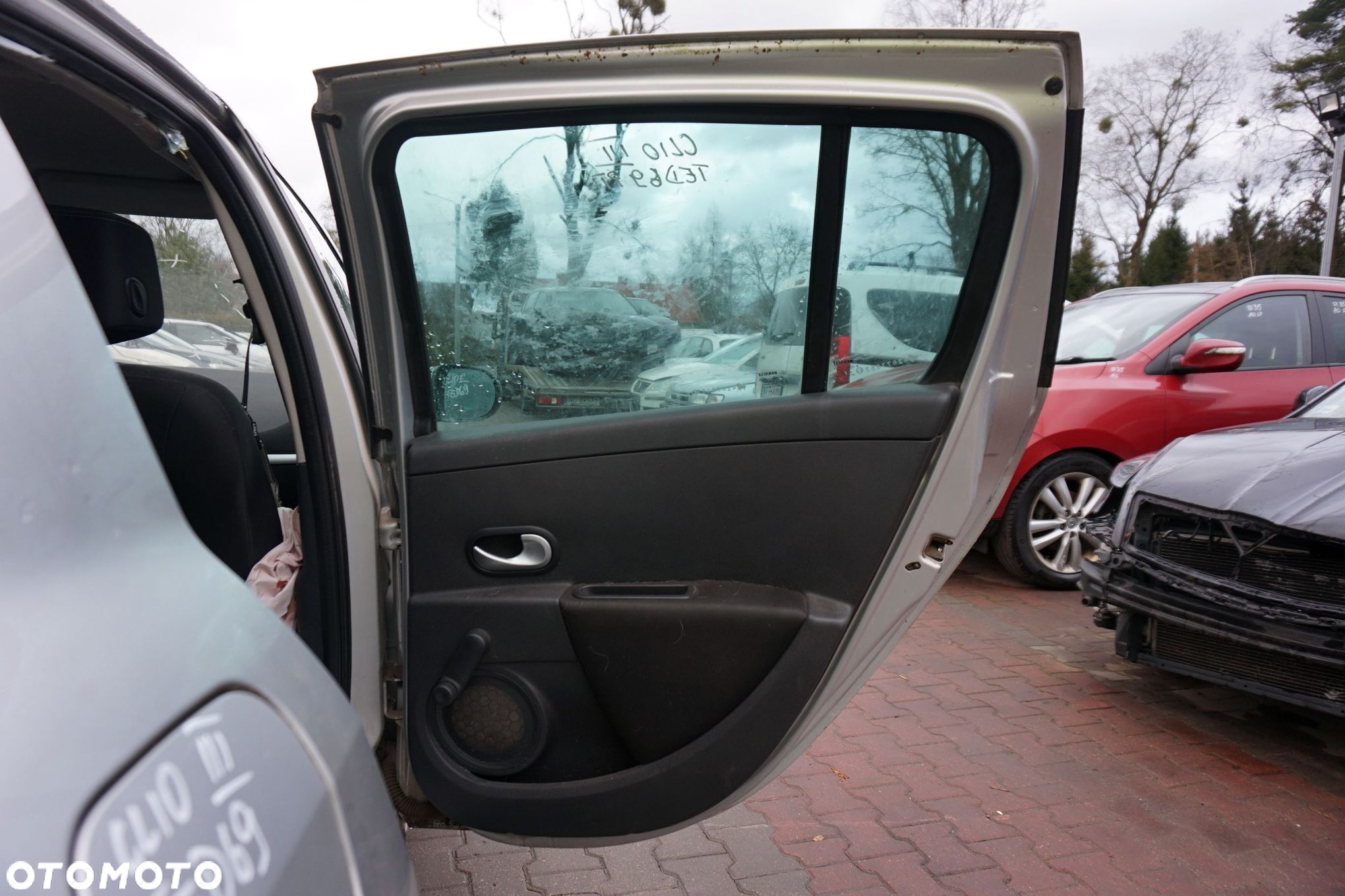 DRZWI TYLNE PRAWE CLIO III PH2 LIFT 5D HB TED69  SREBRNY RENAULT 2009-2012 - 9