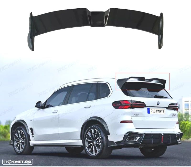 SPOILER AILERON BMW X5 G05 18- PRETO BRILHANTE - 1