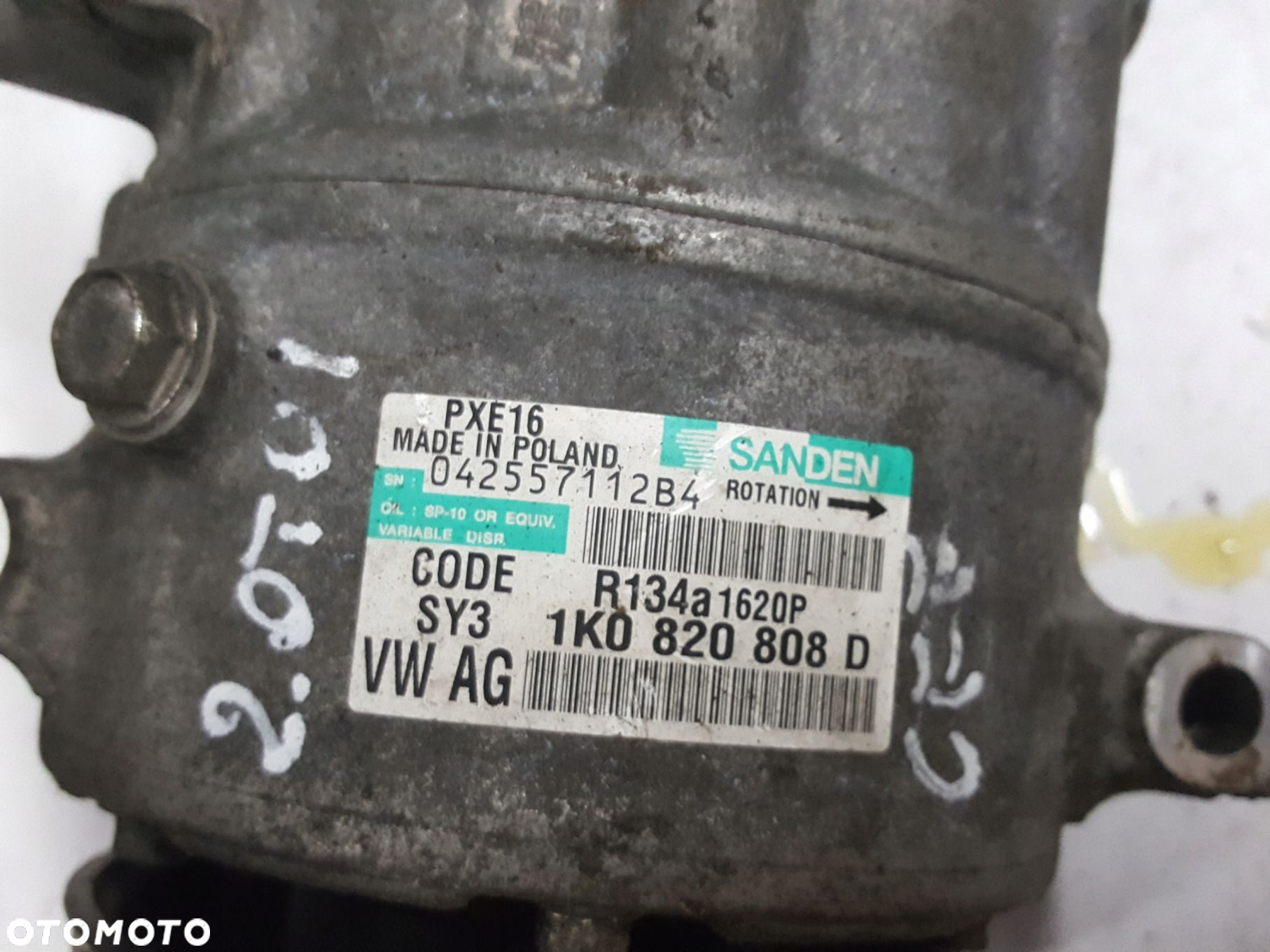 AUDI A3 8P LIFT GOLF VI 2.0 TDI SPRĘŻARKA KLIMATYZACJI 1K0820808D - 2