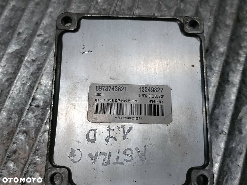 KOMPUTER, STEROWNIK OPEL ASTRA G 12249827  8973743621 1.7 DTI - 3