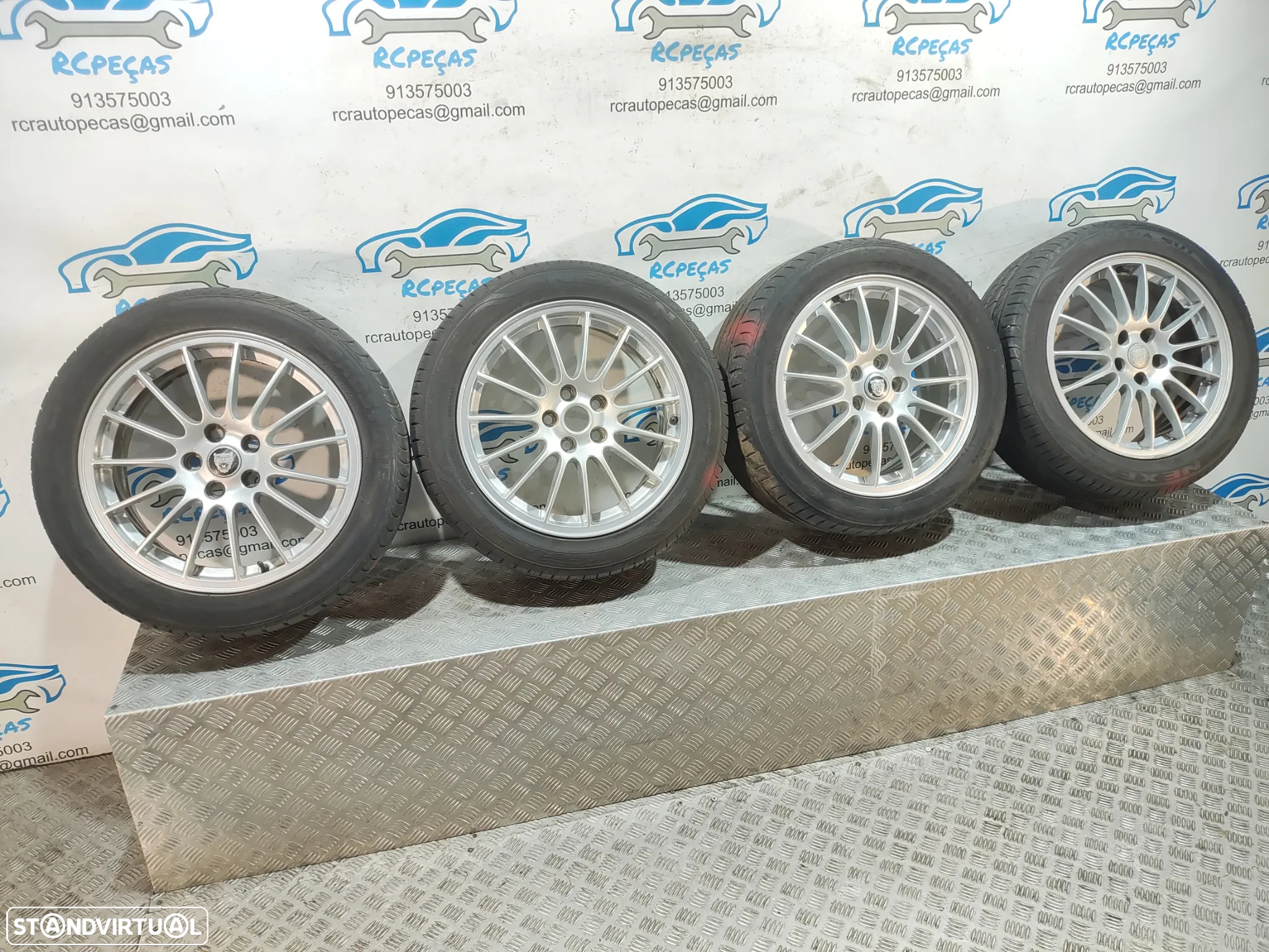 Conjunto Jantes 17 Originais Jaguar S-type Mk2 X200 7,5J ET60 5x108 - 10