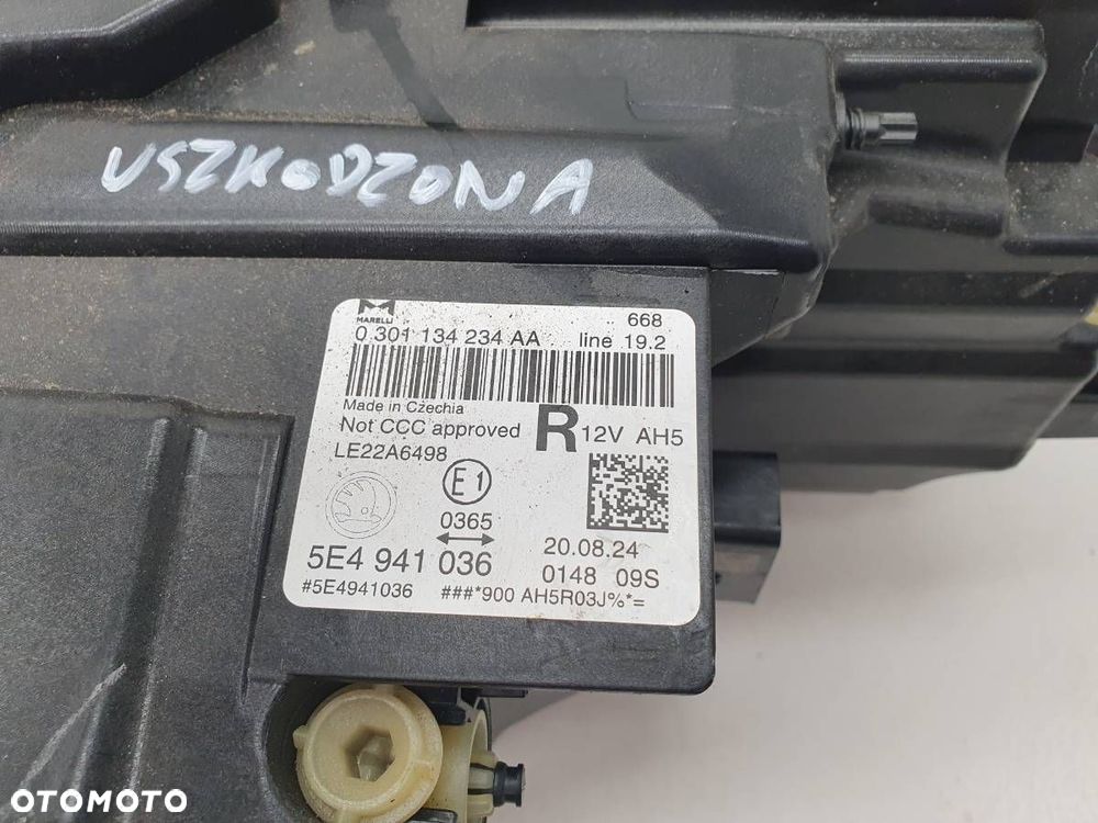 LAMPA PRZÓD PRZEDNIA PRAWA FULL LED CRYSTAL OCTAVIA IV LIFT EU 5E4941036 - 5