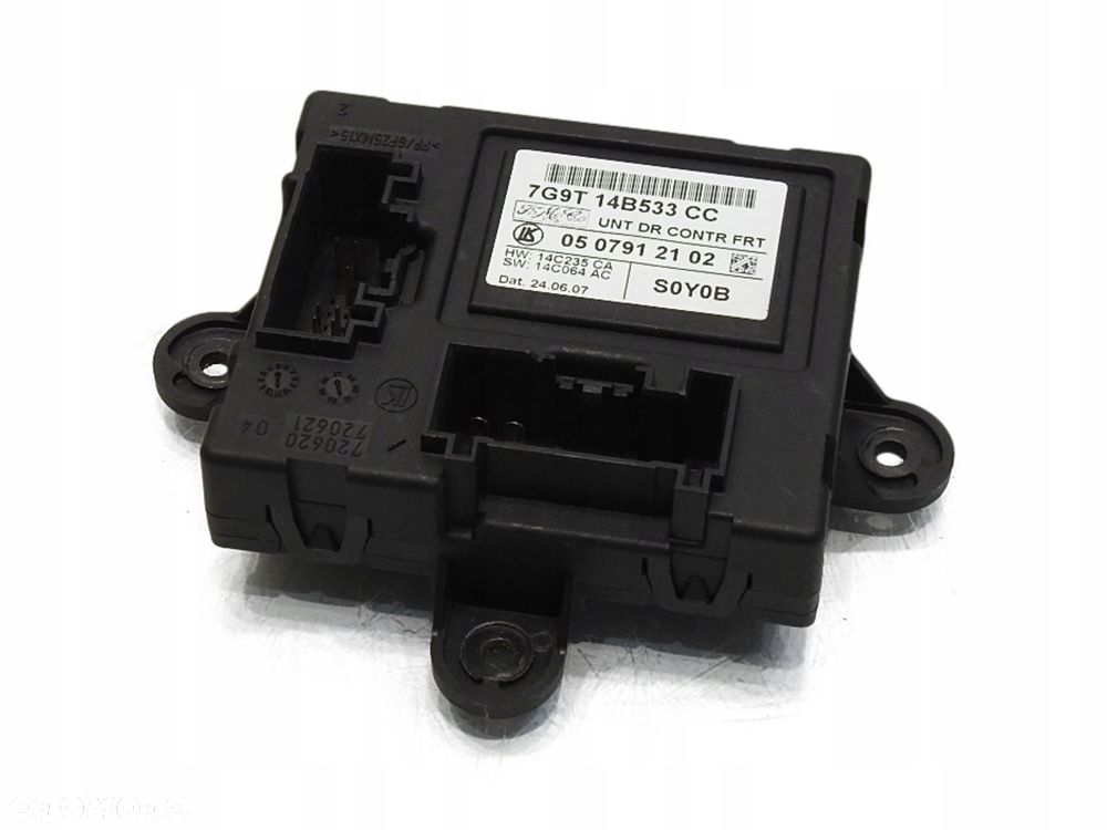 MODUŁ STEROWNIK DRZWI LEWY PRZÓD FORD MONDEO MK4 IV 7G9T14B533CC 0507912102 - 1