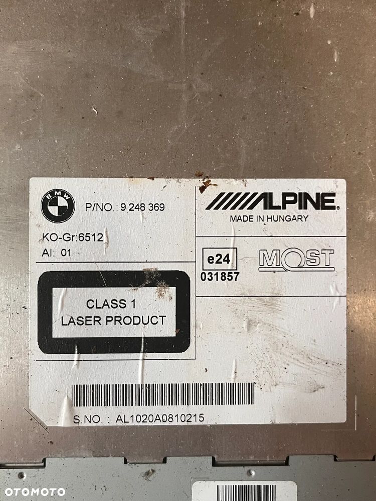 BMW F10 F11 RADIO NAWIGACJA CHAMP 9248369 ALPINE - 3