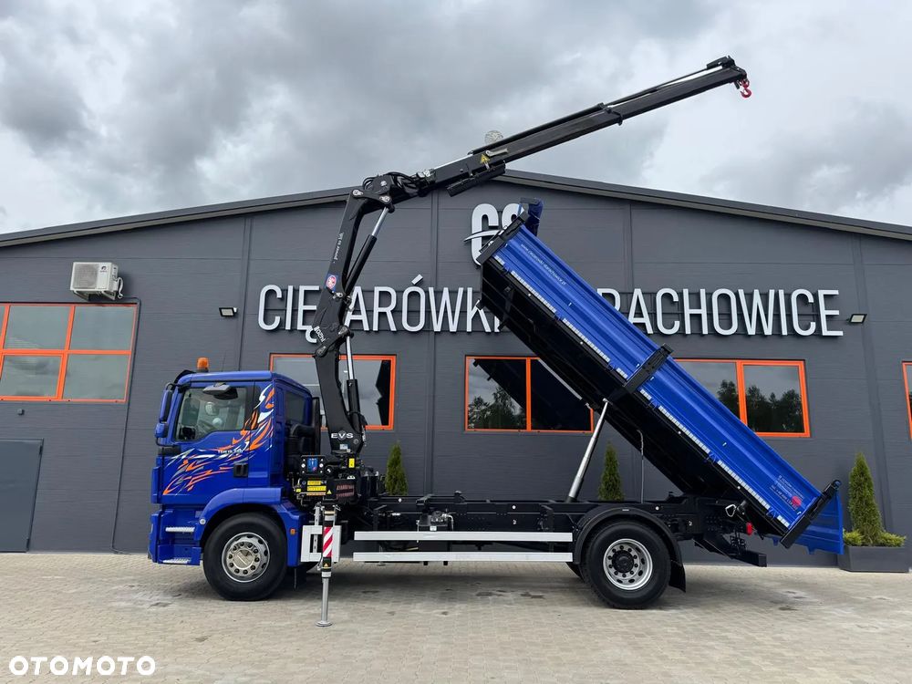 MAN TGM TGL TGS 18.250 // E6 // wywrotka + HDS HMF z pilotem // 4x2 // budowlanka // kiper wywrot żuraw dzwig kran crane - 3