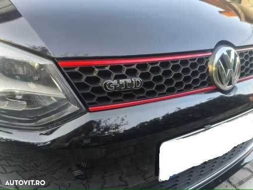 Emblema Metalica 3D cu Suport GTI GTD pentru Grila Fata VW Volkswagen - 8