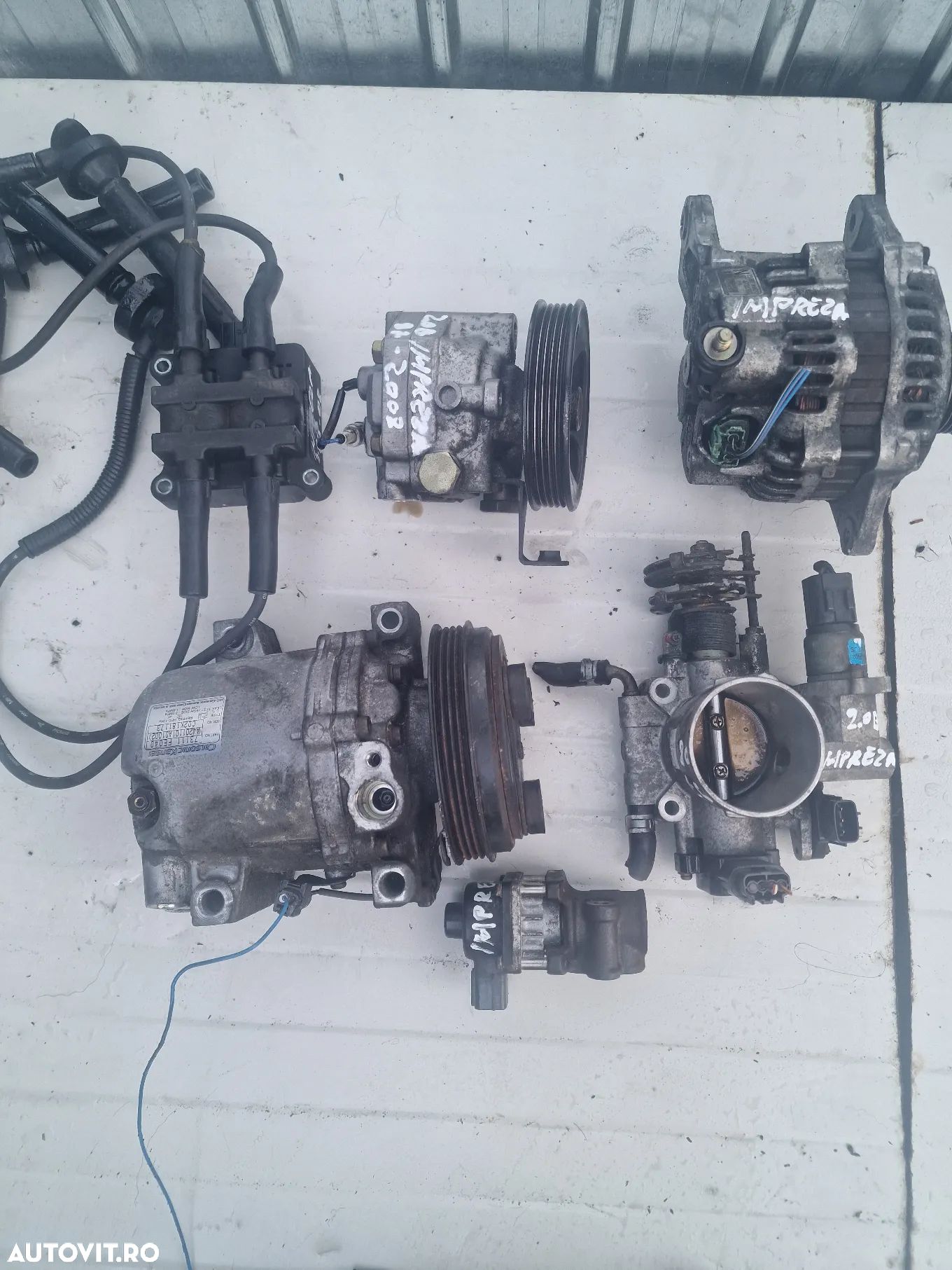 Compresor clima,Alternator,Electromotor,clapeta acceleratie,bobina inductie Subaru Forester,Impreza motor 2.0 benzina, an 1997-2007 - 1