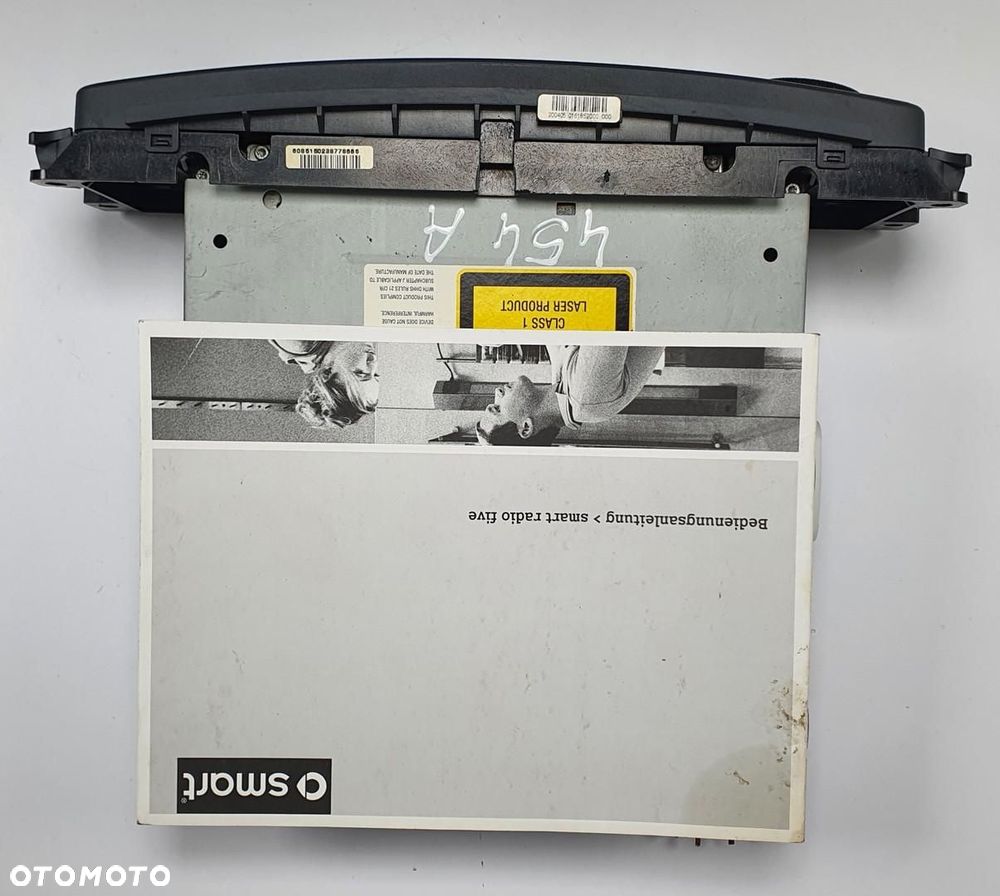 RADIO CD SMART FORFOUR 454 BE6085 A4548200379 - 4