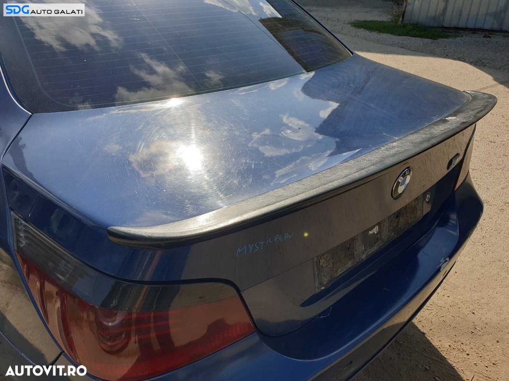 Capota Portbagaj Dezechipata cu Lip Eleron M Sport Tuning BMW Seria 5 E60 530 2003 - 2010 Culoare Mysticblau Metallic A07/5 (vopseaua prezinta mici defecte) [C1217] - 4
