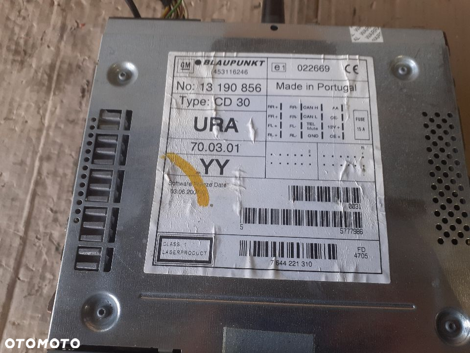 RADIO CD OPEL VECTRA C 13190856 - 2