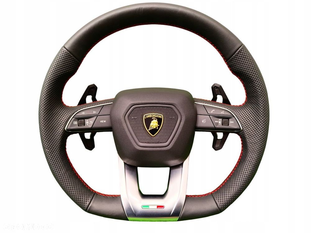 LAMBORGHINI URUS KIEROWNICA ŁOPATKI PERFORACJA CZERWONA NIĆ - 1