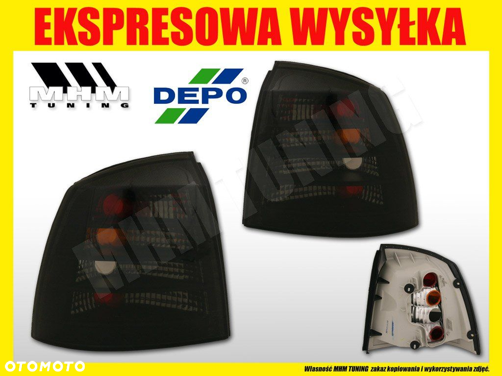 LAMPA TYL KPL BLACK TUNING OPC IRMSCHER LOOK OPEL ASTRA 2 II G HATCHBACK - 2