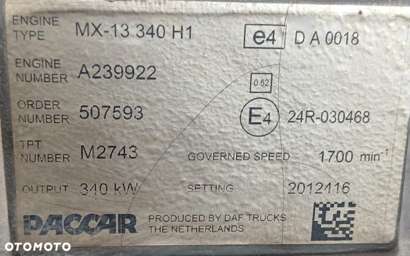 SILNIK DAF XF 460 MX-13 340 H1 340 kW - 6