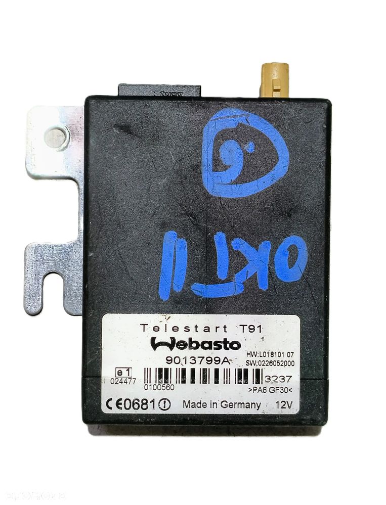 SKODA OCTAVIA II 07r MODUŁ WEBASTO TELESTART T91 9013799A - 1