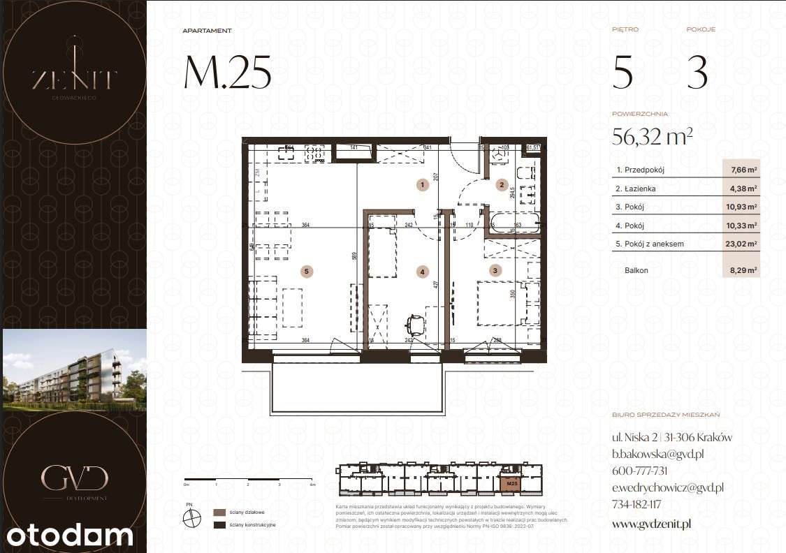 Apartament na ostatnim piętrze | 3 pokoje
