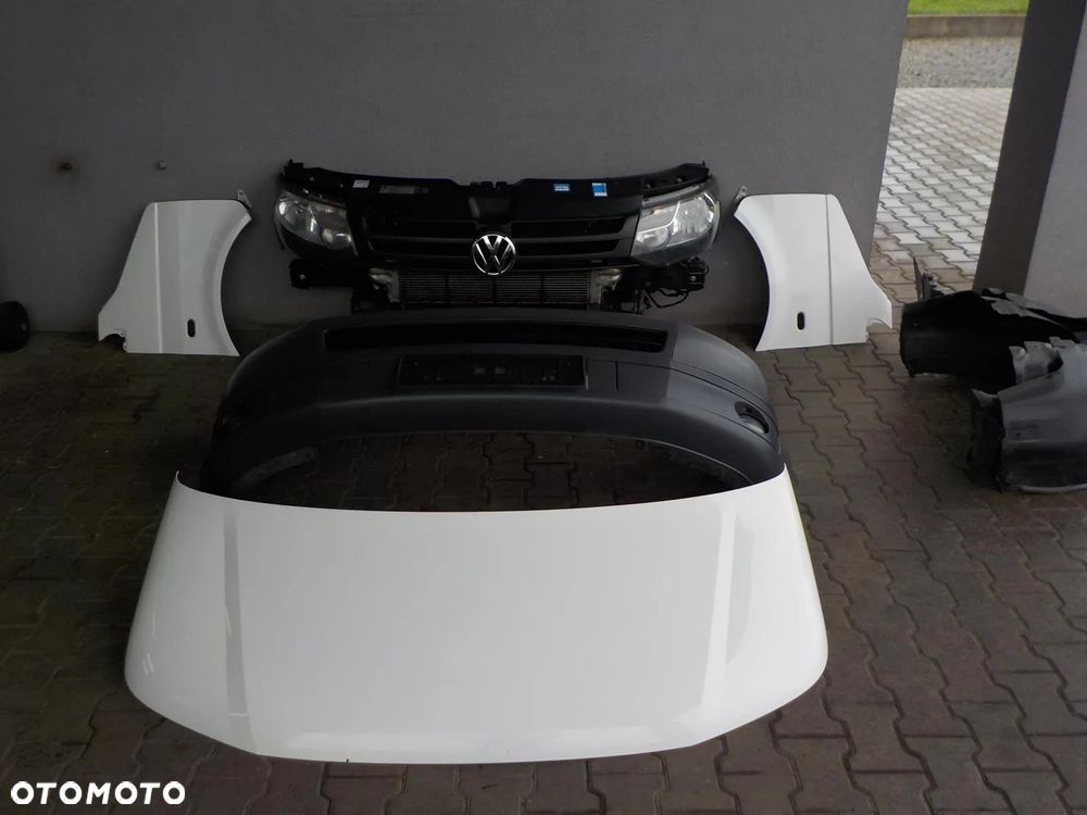 VW T5 LIFT KOMPLETNY PRZÓD MASKA ZDERZAK BŁOTNIKI BIAŁY - 1