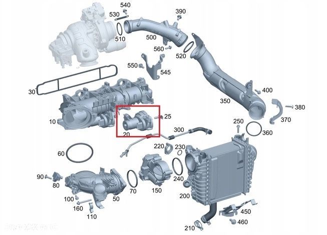 NOWY ORYGINALNY Nastawnik Siłownik klap kolektora Mercedes w213 w257 A6549062500 - 5