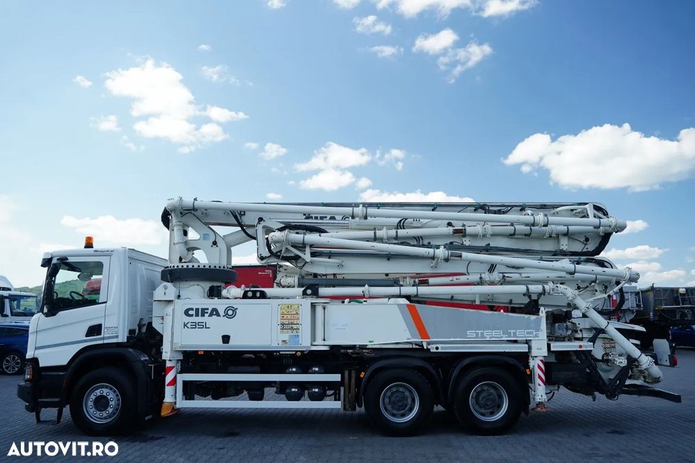 Scania P 450 XT / 6x4 / POMPĂ DE BETON CIFA K35L / ANUL 2019 / RADIOCOMANDĂ / IMPORTAT - 11