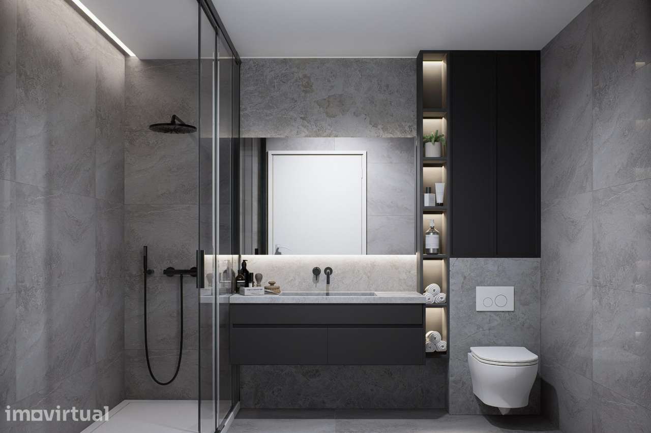 Apartamento T3 com Áreas Amplas, Varanda e Garagem em Pedrouços - Grande imagem: 3/13