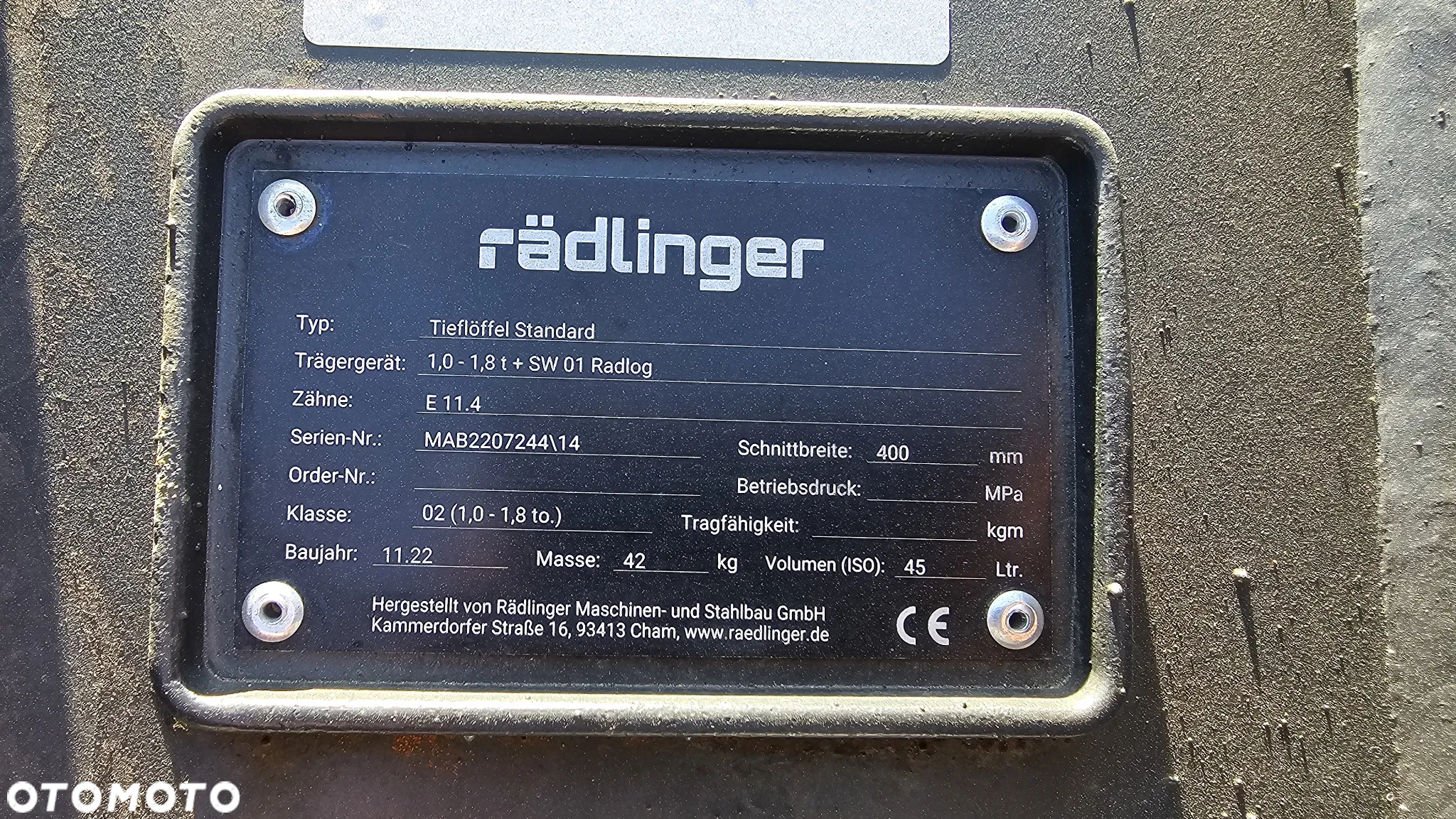 Łyżka do koparki Rädlinger 400 SW01 #19 - 4