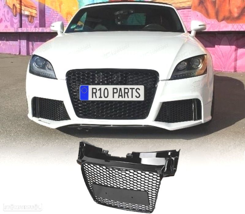 GRELHA DIANTEIRA AUDI TT 8J 06-14 LOOK RS PRETO BRILHANTE LOOK RS - 1