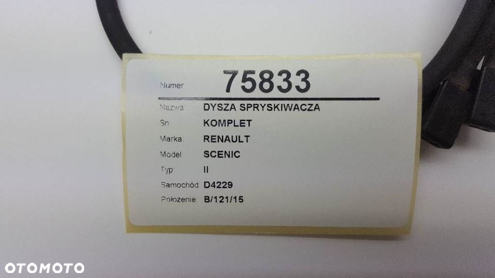 SPRYSKIWACZE DYSZE SPRYSKIWACZY PRZÓD SZYBY CZOŁOWEJ RENAULT SCENIC II - 3