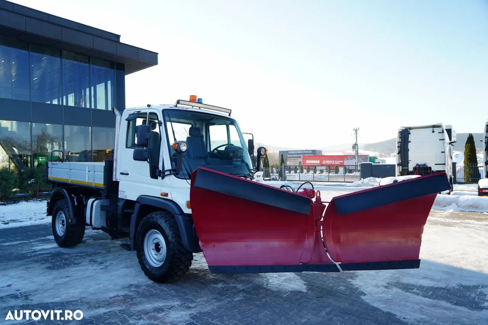 Mercedes-Benz UNIMOG U300 / 4X4 / BASCUNĂTOR 3 LATE / PLUG / MUNICIPAL / CUPLĂRI HIDRAULICE / EPS + AMBREIAJ - 8