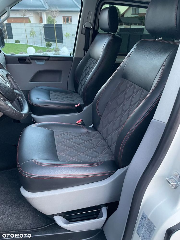 Volkswagen TRANSPORTER T5 L2H1 Długi Klima Skóry Tempomat Brygadówka Dubel Kabina - 13