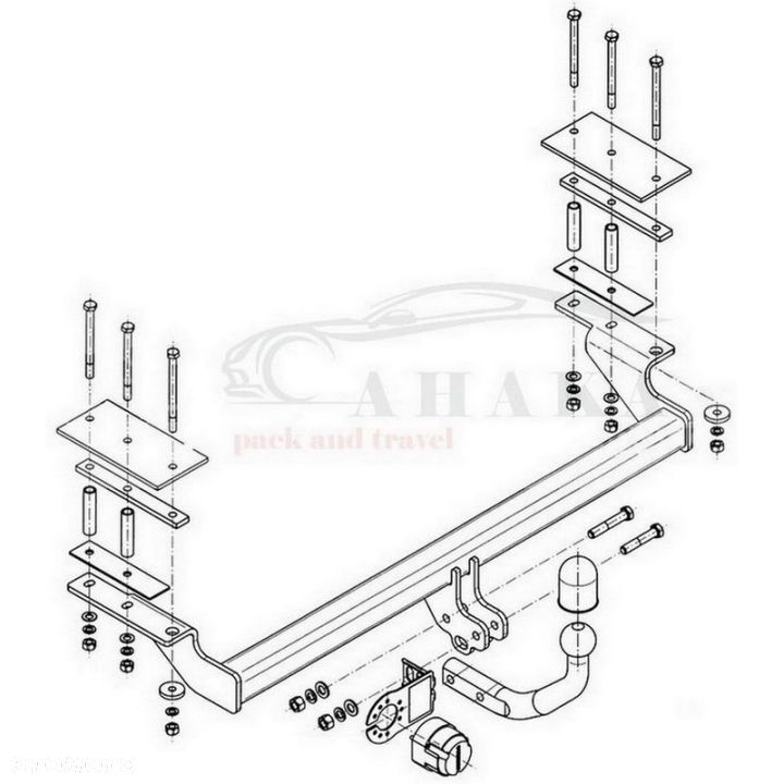 Hak Holowniczy Odkręcany Do Daewoo Nubira Iii Sedan 2003-2013 - 2