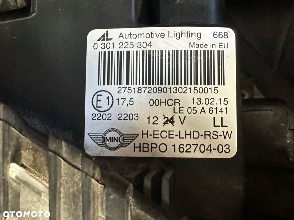 mini cooper ii r55 r56 lampa prawa przód przednia 162704-03 - 9