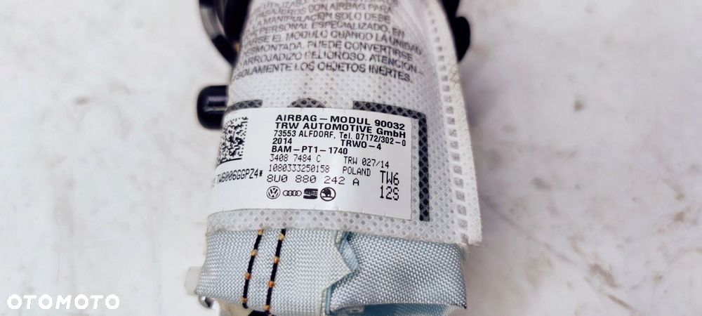 PODUSZKA FOTELA PRAWA AUDI Q3 8U 8U0880242A - 2