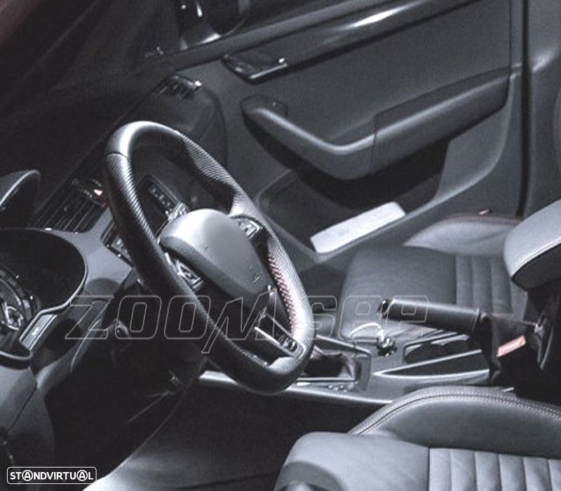 KIT COMPLETO DE 12 LAMPADAS LED INTERIOR PARA SKODA OCTAVIA 2 SALÞÃN MK2 MK II SEDAN RS 1Z3 05-12 - 5