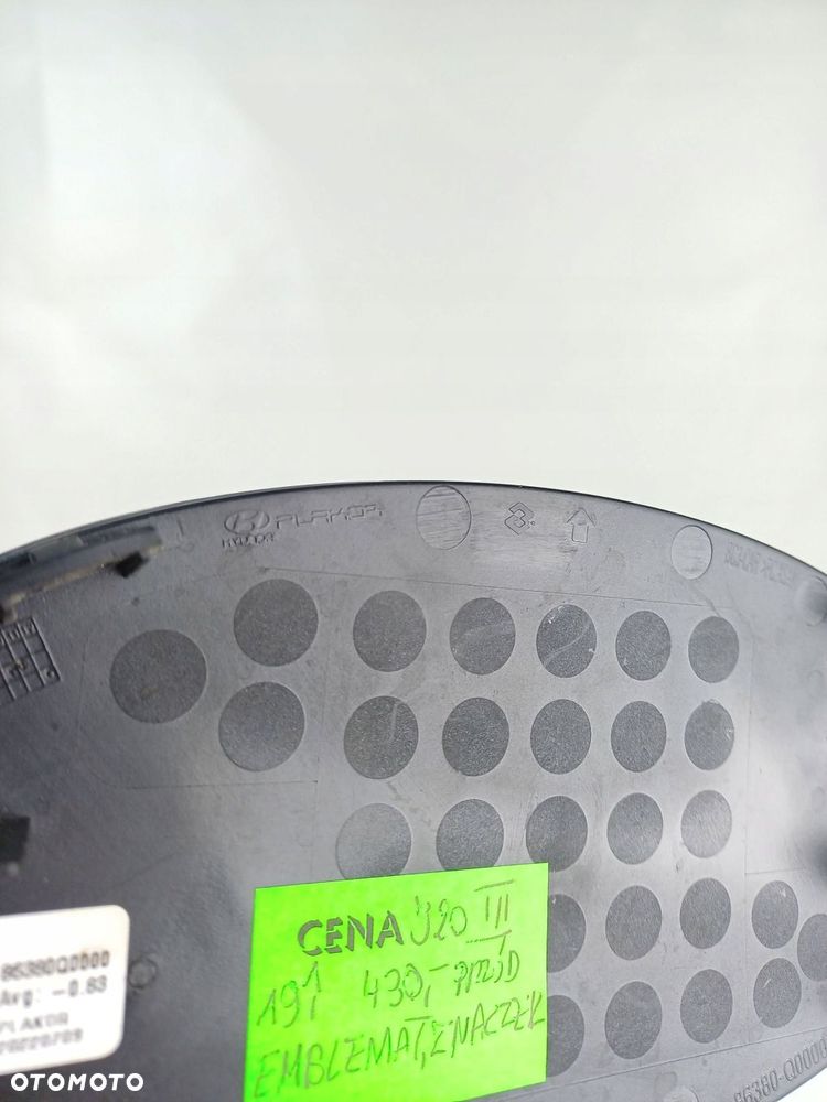 emblemat zderzaka przód znaczek przedni i20 iii 19- 86380-q0000 - 9