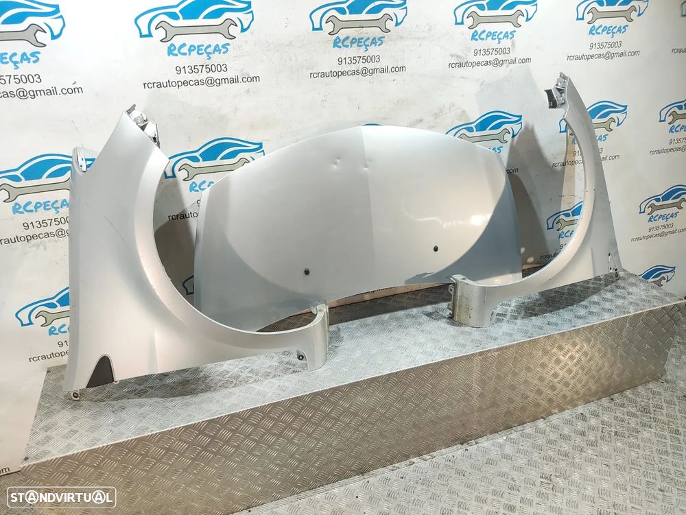 Frente Completa Renault Clio 3 Cinza - Mk3 Fase 2 - Parachoques | Farol | Simbolo | Guarda Lamas | Capo | Capot | Parachoque | Frontal | Guarda Lama | Farol | Radiador | Ventilador | Fibra - 17