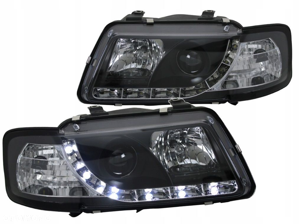Reflektor Lampy kpl Day line light LED Tuning Black Audi a3 8l 1996-1999 - 3
